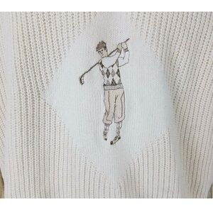 Magic threads Vintage Golf Sweater with Embroidered Golfer